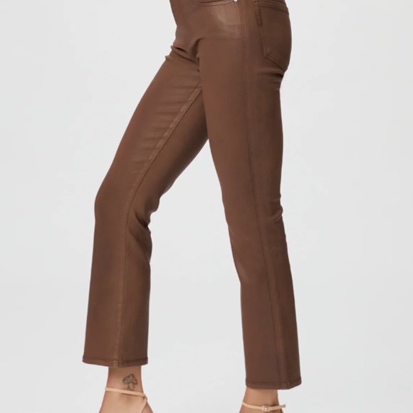 Paige Claudine in Cognac Luxe Coating, Size 31, Fall, Winter, Holiday Flare Jean - Picture 2 of 16